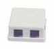Fiber optic sockets AP, 2-fold, pure white, with coupling, OM4 Multi Mode Erika-Violet, Synergy 21