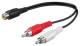 Goobay 50008 Audio Y-cable adapter - Cinch socket > 2x Cinch plug (Audio left/right)