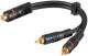 Goobay 50375 Audio Y-cable adapter - Cinch socket > 2x Cinch plug (Audio left/right)