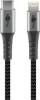 Goobay 49270 Lightning USB-C™ fast charging and synchronization full metal cable - elegant and extra-robust MFi charging and synchronization cable for Apple iPhone/iPad (black, gray)