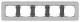 GIRA 0215422 Abdeckrahmen 5f E3 Grau/Anthrazit