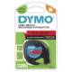 DYMO LetraTag tape, plastic 12mm x 4m black->red