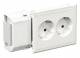 Schneider Electric 5951511 Schneider Doppelsteckdose ohne Schriftfeld für Kanaleinb.CYB-PS perlw.