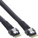 InLine® Slim SAS Kabel, SFF-8654 4i zu SFF-8654 4i, 24Gb/s, 0,5m
