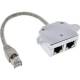 InLine® Cat.5e / ISDN T-Adapter RJ45 Stecker an 2x RJ45 Buchse, 0,15m