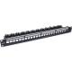 InLine® Patchfeld 24-fach, Keystone Patchpanel, 48,3 cm ( 19 Zoll ), 1 HE, schwarz, RAL 9005