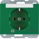 Berker 41107113 Steckdose SCHUKO mit Kontroll-LED, Beschriftungsfeld K.1