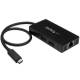 StarTech.com 3 Port USB 3.0 Hub with USB-C and Gigabit Ethernet - Includes Power Adapter