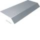 Hager AKB82500701 Blind cover 1-sided L800 mm 45° sheet steel for AK250x70 mm