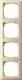 Gira 021401 cover cream white 0214 01, 4-fold glossy System55