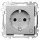 Merten MEG2351-0460 SCHUKO-Steckdose+Kz Trockner BRS StK aluminium System M