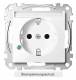 Socket Merten MEG2305-0325, label, active white, glossy ÜSS