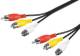 Goobay 50380 Composite Audio-Video connection cable 3x Cinch plug to 3x Cinch plug