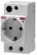 ABB M1175-L SCHUKO socket light gray, integrated indicator light M1175-L