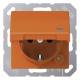 Jung AS1520BFKLKOO SCHUKO-Steckdose mit Klappdeckel orange