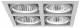 Lts Licht und Leuchten 625976 LTS Scene 33 mounting frame 4-burner, SCER 33,400 SILVER