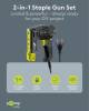 Goobay 2in1 Elektrotacker-Set kabelgebunden, schwarz, 2 m