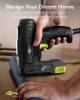 Goobay 2in1 Elektrotacker-Set kabelgebunden, schwarz, 2 m