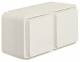 Berker 6768823522 Steckdose mit Schutzk. 2f waagr. BS+Klap. 2Einf. Ap W.1 polarw.
