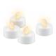 Goobay 4er-Set LED-Teelichter mit Timer, weiß, batteriebetrieben, warmweiß 2500 K