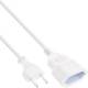 InLine® Euro-Verlängerung, Eurostecker an Eurokupplung, weiß, 3m