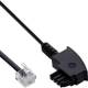 InLine® TAE-F Kabel für DSL Splitter, TAE-F an Western 6/2 DEC, 15 m