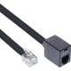 InLine® Modular Verlängerung, RJ12 Stecker / Buchse, schwarz, 5 m