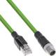 InLine® Industrie Netzwerkkabel, M12 8pol X-kodiert St. zu RJ45 St., Cat.6A 3m