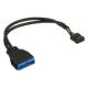 InLine® USB 2.0 auf USB 3.0 Adapterkabel intern, 10pol auf 19pol, 0,15m