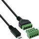 InLine® Micro USB Stecker an Terminalblock, 5pol, mit Kabel