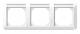 Merten 387325 1-M-Frame 3-gang horizontal, m.Beschriftungsträger white glossy