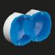 Kaiser 9798-77.02 Quickbox Schallschutz 2x1 Hohlwanddose D:83 mm