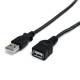 StarTech.com 3 ft Black USB 2.0 Extension Cable A to A - M/F - Type A Male USB - Type A Female USB