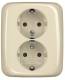 Busch Jaeger 2TKA00003897 BJ 202 EUJB-212 SCHUKO® double socket full cover EBS