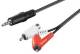Goobay 50213 Audio adapter cable 3.5 mm plug to 2x Cinch plug, jack 3.5 mm (3-pin, stereo) > 2x Cinch plug (audio left/right)