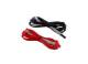 Chauvin Arnoux P01295499 Set of 2 safety test leads 3 m, straight/angle plug, red + black
