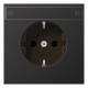Jung AL1520KINAD SCHUKO socket label 16A 250V LS aluminum dark