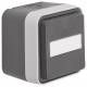 Berker 6768813525 Steckdose mit Schutzkontakt erh.BS Klap.+B-feld Ap W.1 grau