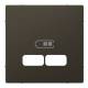 Merten MEG4367-6052 central plate for USB charging station mocha metallic design