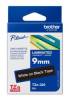 Brother TZE325 Label Tape - 9.53 mm Width - White, Black - 1 Each