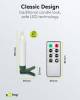 Goobay 10 kabellose LED-Weihnachtsbaumkerzen, weiß-Grün -