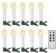 Goobay 10 wireless LED Christmas tree candles - with clips, remote control and timer function, dimmable, warm white (2600 K)