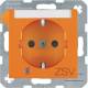 Berker 41108914 Steckdose SCHUKO mit Kontroll-LED, Beschriftungsfeld S.1