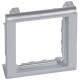 Legrand 080295 mounting ring Panel 2-module Mosaic aluminium