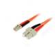 StarTech.com 1m Multimode 50/125 Duplex Fiber Patch Cable LC - SC - 1 x LC Male Network