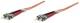 Intellinet 515757 Fiber Optic Fiber optic cable, duplex, multimode ST / ST, 62.5 / 125 micron, OM1, 1m, orange