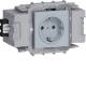 Hager GS1001LAN Steckdose 1-fach Wago Winsta Frontrastend lichtgrau