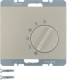 Berker 20267104 Raumtemperaturregler mit Wechsler und Zentralstück K.5 Edelstahl