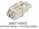 Telegärtner LWL, coupling LC/LC, MM, snap-in assembly, beige, OM2