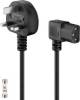 Goobay 45767 Device connection cable Great Britain, 2 m, black - Great Britain 3-pin plug (Type G, BS 1363) > device plug C13 (angled)